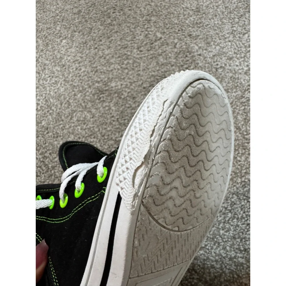 Minecraft Creeper Kids High Top Sneakers Black Green Youth Size 1